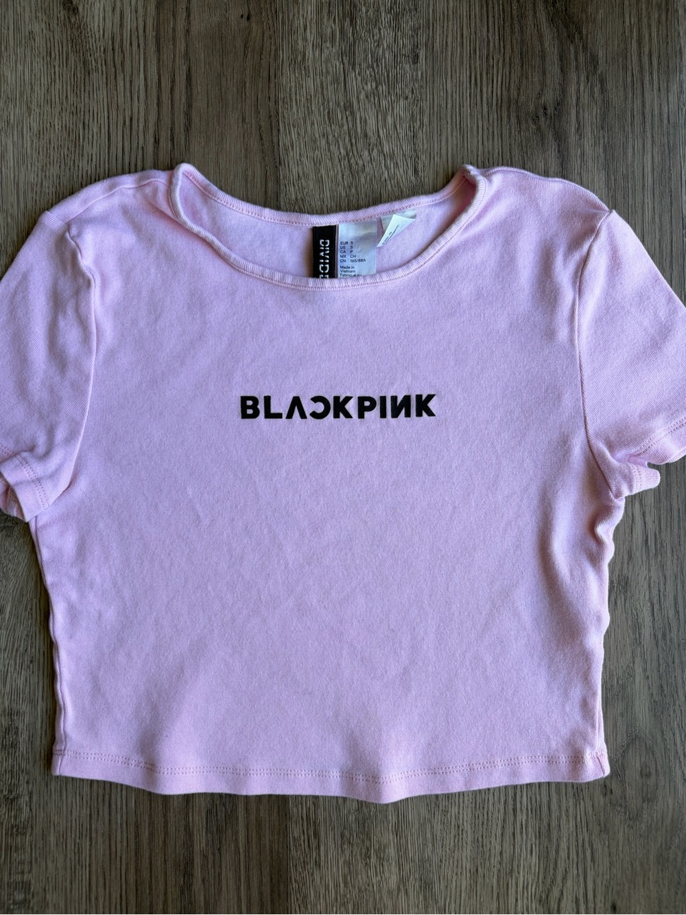 Pink BLACKPINK Logo Crop Tee Sz.S